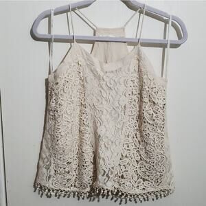 Blu pepper crocheted lace‎ tank top size small